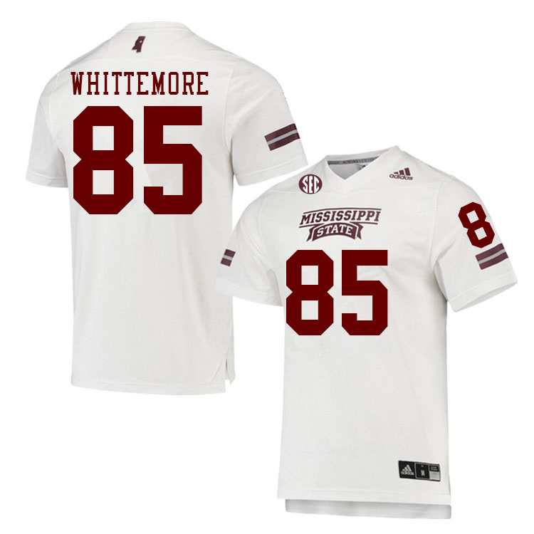 Men #85 Creed Whittemore Mississippi State Bulldogs College Football Jerseys Stitched Sale-White